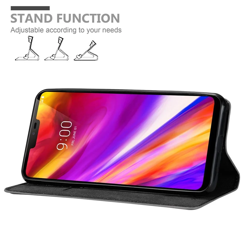 Cadorabo Hülle kompatibel mit LG G7 ThinQ / FIT / ONE Schutzhülle mit Magnetverschluss, Standfunktion und Kartenfach