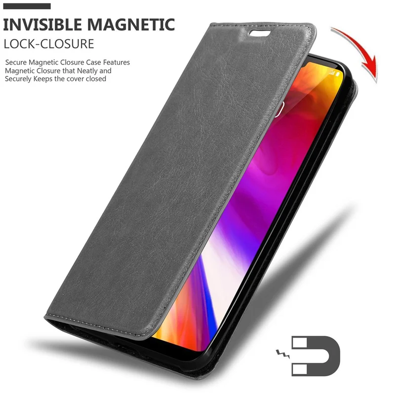 Cadorabo Hülle kompatibel mit LG G7 ThinQ / FIT / ONE Schutzhülle mit Magnetverschluss, Standfunktion und Kartenfach