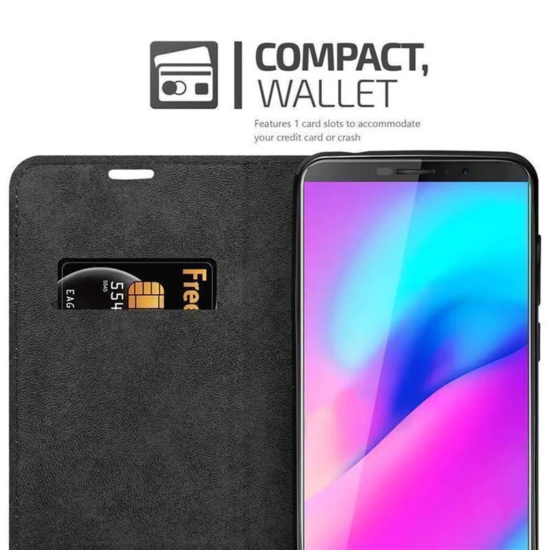 Cadorabo Hülle kompatibel mit Cubot J3 Schutzhülle mit Magnetverschluss, Standfunktion und Kartenfach