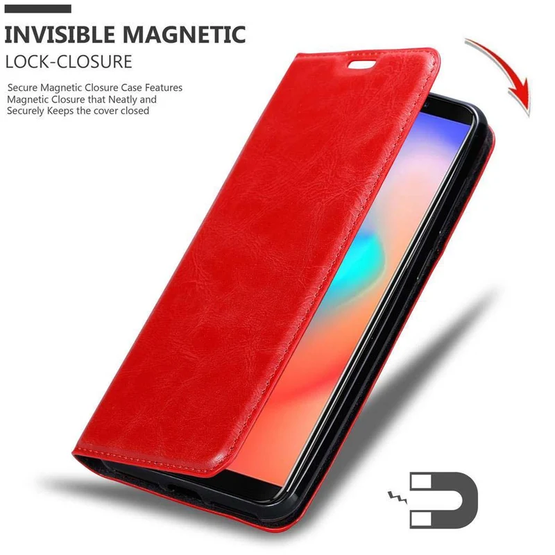 Cadorabo Hülle kompatibel mit Cubot J3 PRO Schutzhülle mit Magnetverschluss, Standfunktion und Kartenfach
