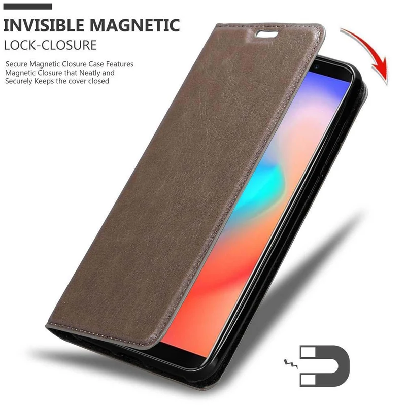 Cadorabo Hülle kompatibel mit Cubot J3 PRO Schutzhülle mit Magnetverschluss, Standfunktion und Kartenfach