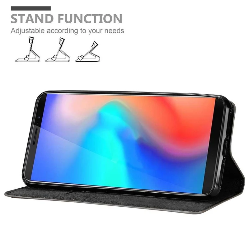 Cadorabo Hülle kompatibel mit Cubot J3 PRO Schutzhülle mit Magnetverschluss, Standfunktion und Kartenfach