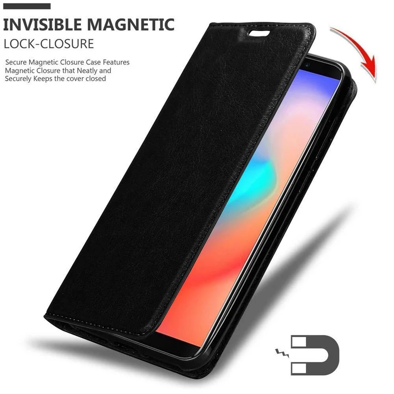 Cadorabo Hülle kompatibel mit Cubot J3 PRO Schutzhülle mit Magnetverschluss, Standfunktion und Kartenfach