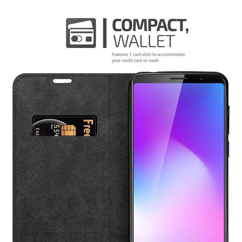 Cadorabo Hülle kompatibel mit Cubot POWER Schutzhülle mit Magnetverschluss, Standfunktion und Kartenfach