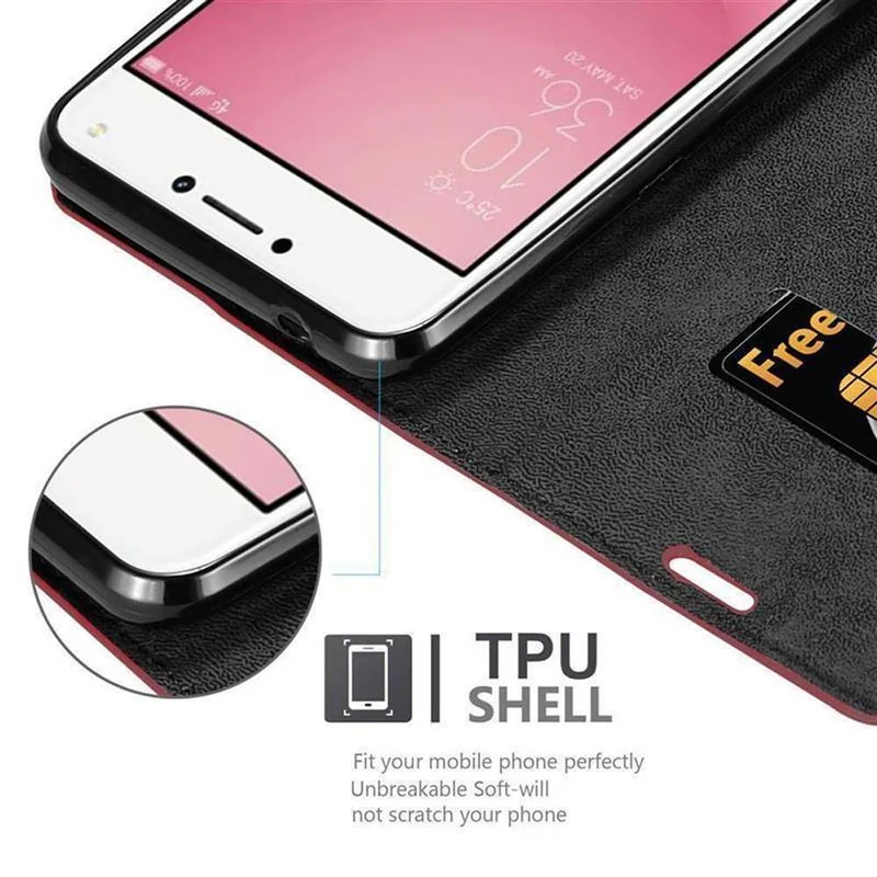 Cadorabo Hülle kompatibel mit Asus ZenFone 4 MAX (5.2 Zoll) Schutzhülle mit Magnetverschluss, Standfunktion und Kartenfach