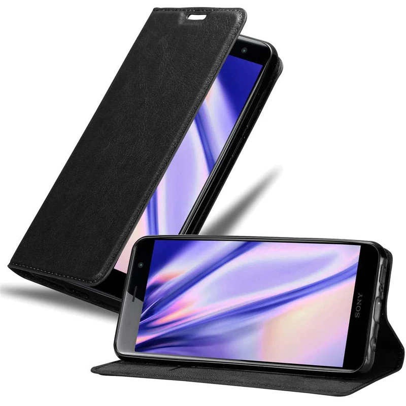 Cadorabo Hülle kompatibel mit Sony Xperia XZ2 PREMIUM Schutzhülle mit Magnetverschluss, Standfunktion und Kartenfach
