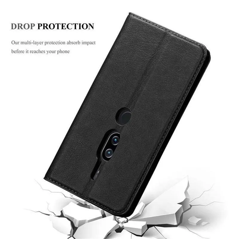 Cadorabo Hülle kompatibel mit Sony Xperia XZ2 PREMIUM Schutzhülle mit Magnetverschluss, Standfunktion und Kartenfach
