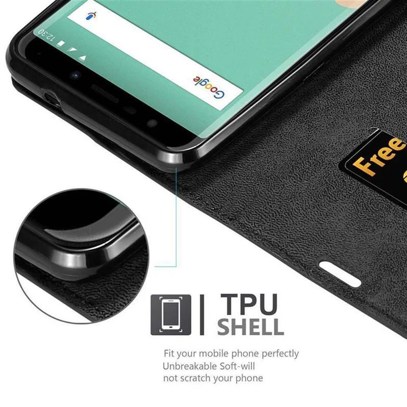Cadorabo Hülle kompatibel mit WIKO VIEW GO Schutzhülle mit Magnetverschluss, Standfunktion und Kartenfach