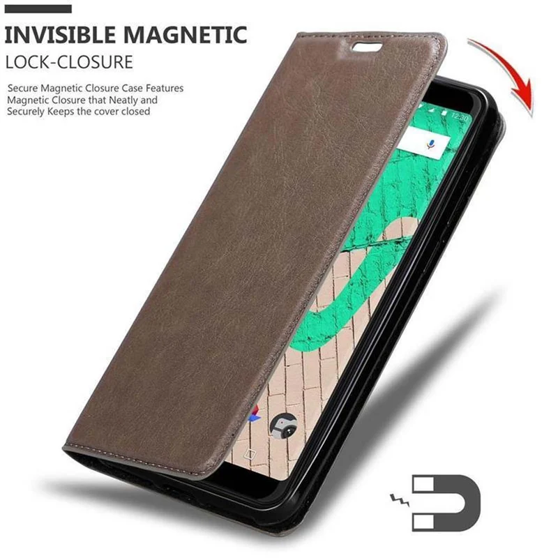 Cadorabo Hülle kompatibel mit WIKO VIEW MAX Schutzhülle mit Magnetverschluss, Standfunktion und Kartenfach