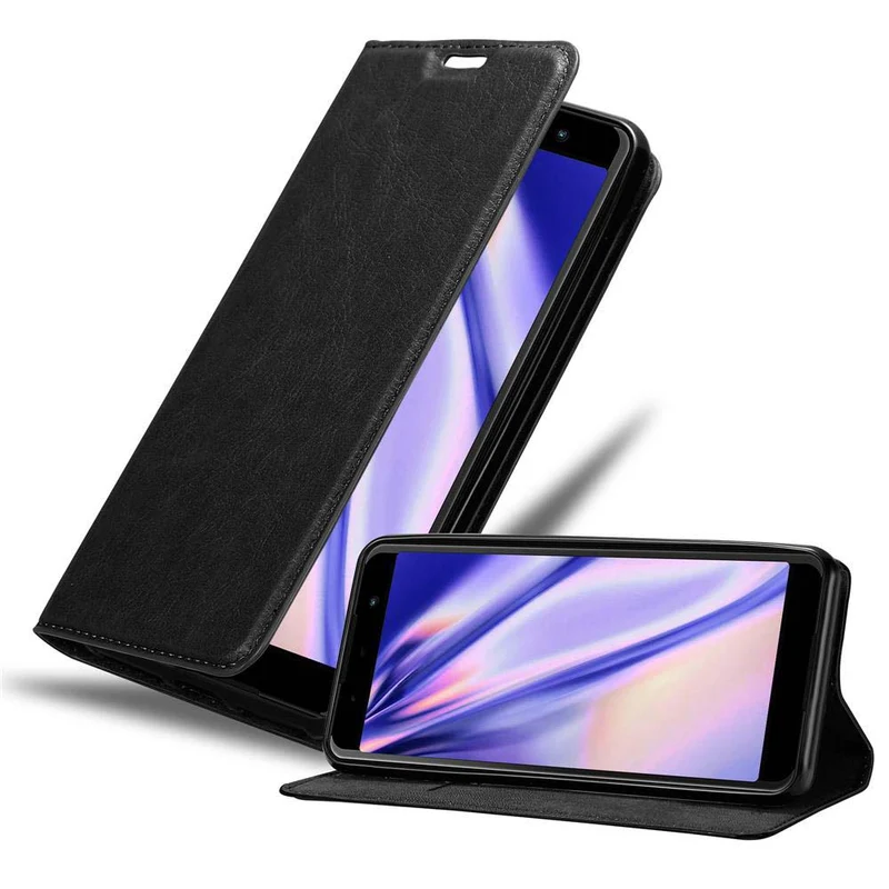 Cadorabo Hülle kompatibel mit WIKO LENNY 5 Schutzhülle mit Magnetverschluss, Standfunktion und Kartenfach