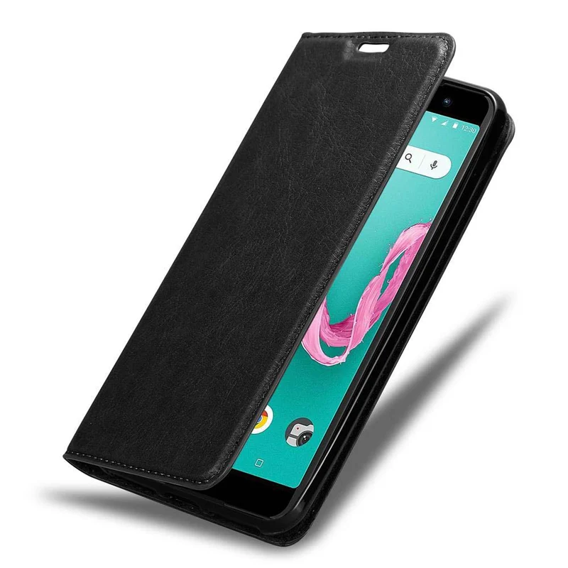 Cadorabo Hülle kompatibel mit WIKO LENNY 5 Schutzhülle mit Magnetverschluss, Standfunktion und Kartenfach