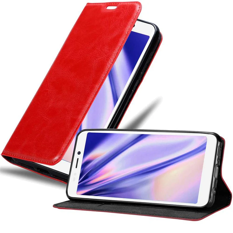 Cadorabo Hülle kompatibel mit WIKO JERRY 3 Schutzhülle mit Magnetverschluss, Standfunktion und Kartenfach