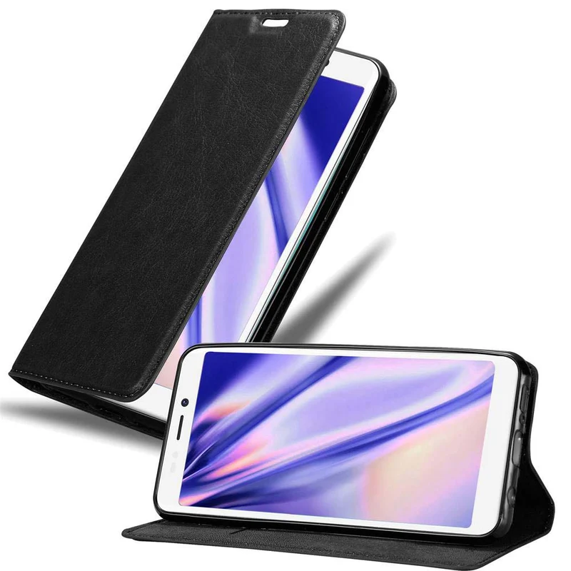 Cadorabo Hülle kompatibel mit WIKO JERRY 3 Schutzhülle mit Magnetverschluss, Standfunktion und Kartenfach