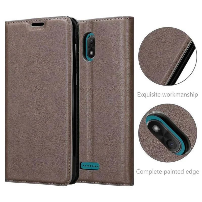 Cadorabo Hülle kompatibel mit WIKO JERRY 3 Schutzhülle mit Magnetverschluss, Standfunktion und Kartenfach