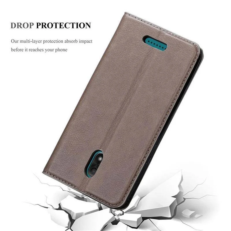 Cadorabo Hülle kompatibel mit WIKO JERRY 3 Schutzhülle mit Magnetverschluss, Standfunktion und Kartenfach