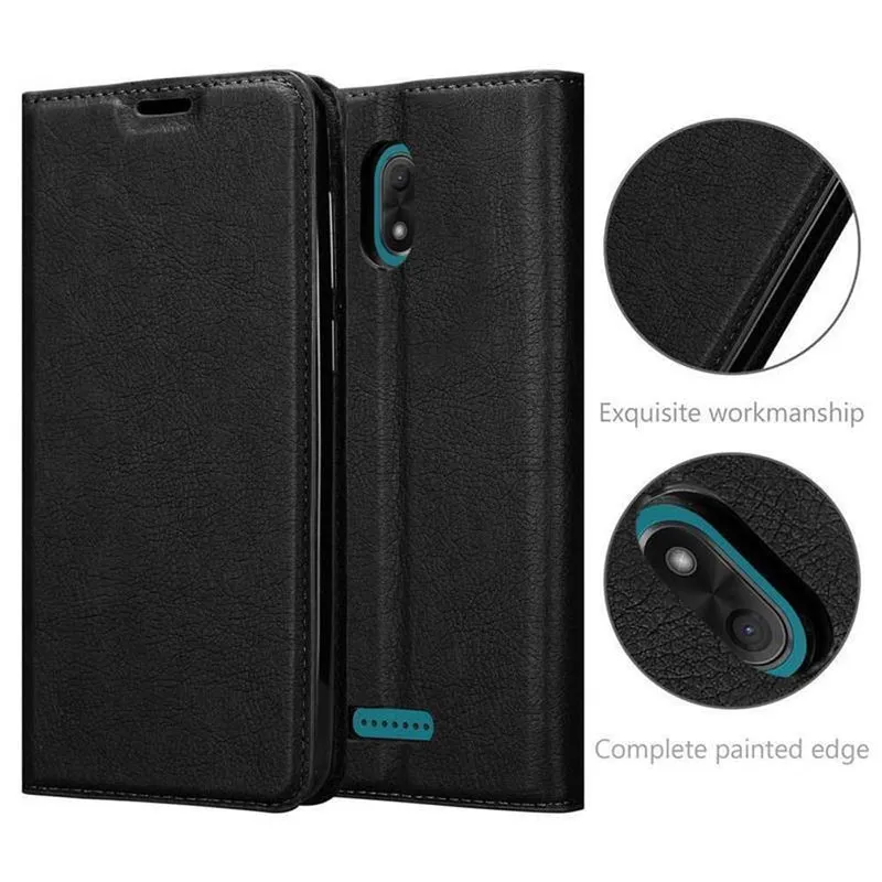 Cadorabo Hülle kompatibel mit WIKO JERRY 3 Schutzhülle mit Magnetverschluss, Standfunktion und Kartenfach