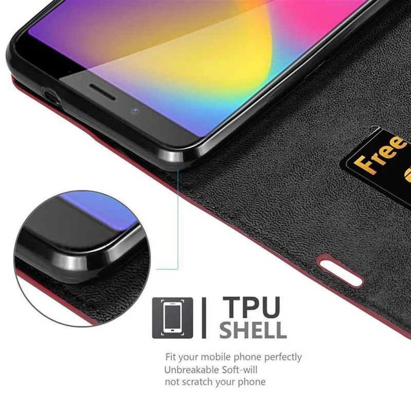 Cadorabo Hülle kompatibel mit ZTE Nubia N3 Schutzhülle mit Magnetverschluss, Standfunktion und Kartenfach