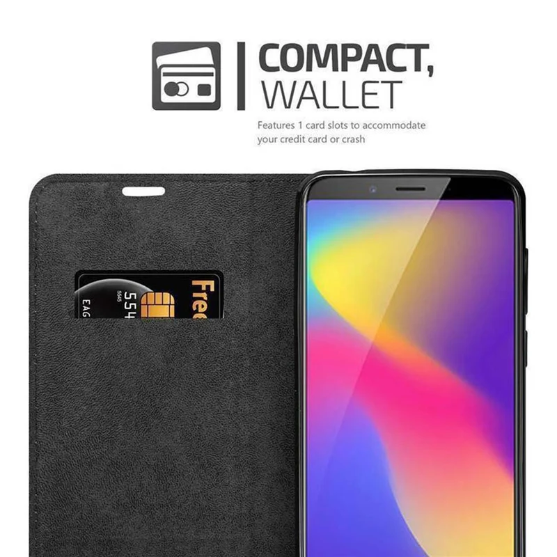 Cadorabo Hülle kompatibel mit ZTE Nubia N3 Schutzhülle mit Magnetverschluss, Standfunktion und Kartenfach
