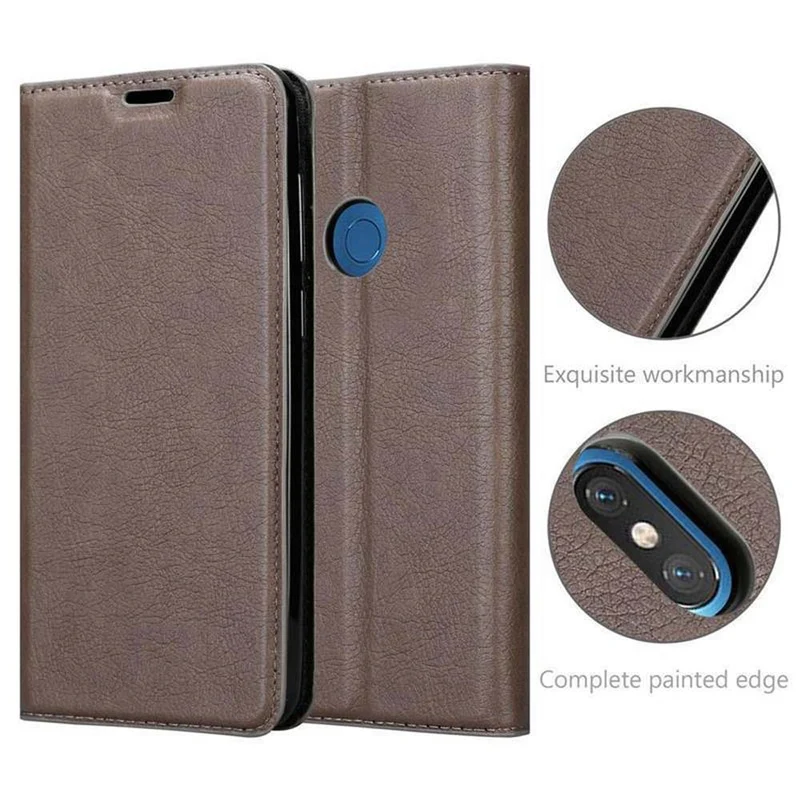 Cadorabo Hülle kompatibel mit Xiaomi Mi 8 Schutzhülle mit Magnetverschluss, Standfunktion und Kartenfach