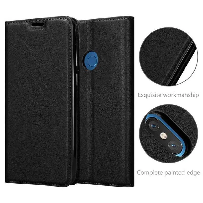 Cadorabo Hülle kompatibel mit Xiaomi Mi 8 Schutzhülle mit Magnetverschluss, Standfunktion und Kartenfach