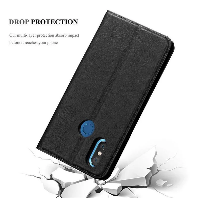Cadorabo Hülle kompatibel mit Xiaomi Mi 8 Schutzhülle mit Magnetverschluss, Standfunktion und Kartenfach