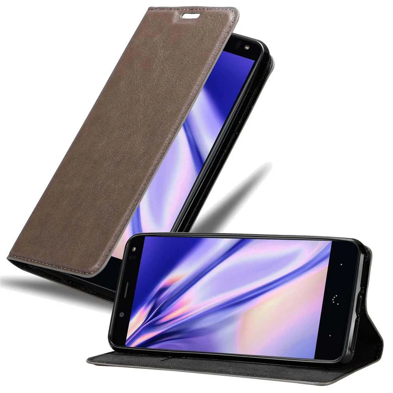 Cadorabo Hülle kompatibel mit BQ Aquaris U2 / U2 LITE Schutzhülle mit Magnetverschluss, Standfunktion und Kartenfach