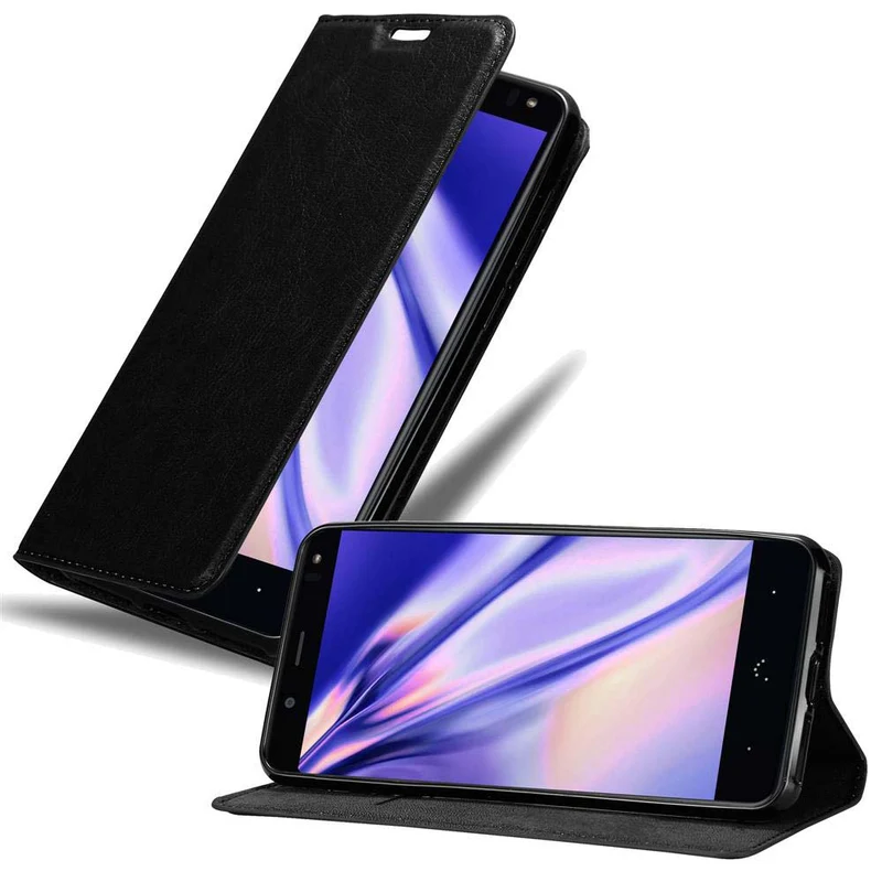Cadorabo Hülle kompatibel mit BQ Aquaris U2 / U2 LITE Schutzhülle mit Magnetverschluss, Standfunktion und Kartenfach
