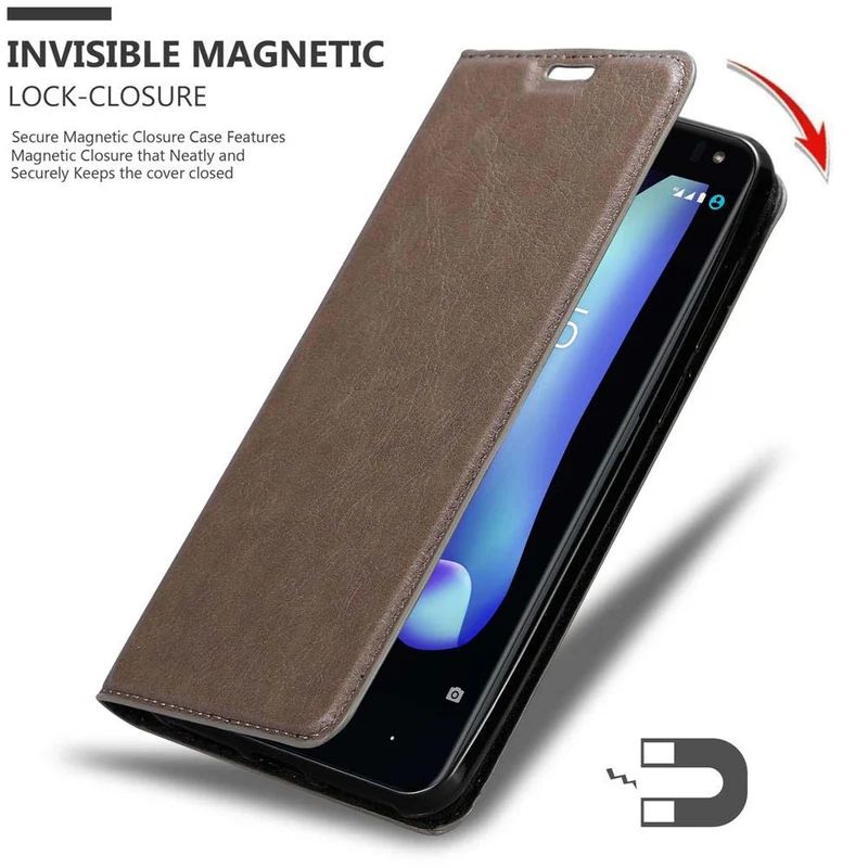 Cadorabo Hülle kompatibel mit BQ Aquaris U2 / U2 LITE Schutzhülle mit Magnetverschluss, Standfunktion und Kartenfach