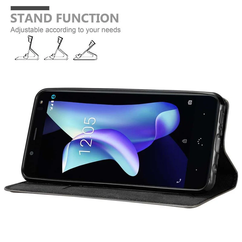 Cadorabo Hülle kompatibel mit BQ Aquaris U2 / U2 LITE Schutzhülle mit Magnetverschluss, Standfunktion und Kartenfach