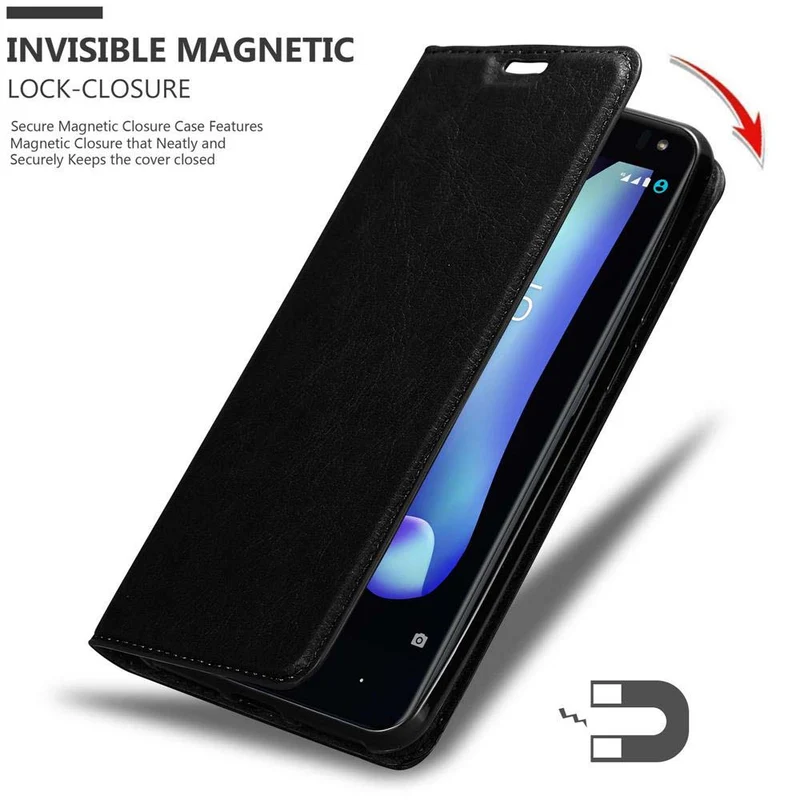 Cadorabo Hülle kompatibel mit BQ Aquaris U2 / U2 LITE Schutzhülle mit Magnetverschluss, Standfunktion und Kartenfach