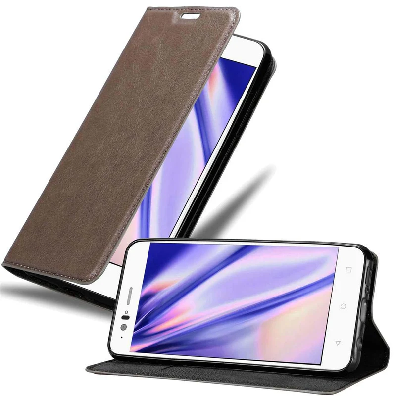 Cadorabo Hülle kompatibel mit BQ Aquaris M5 Schutzhülle mit Magnetverschluss, Standfunktion und Kartenfach