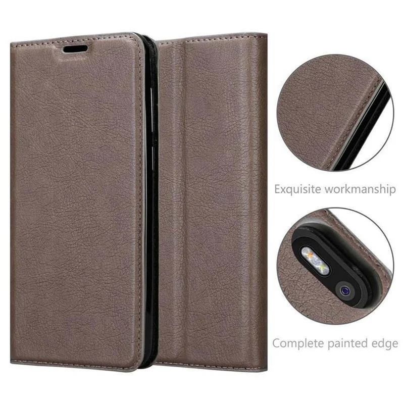 Cadorabo Hülle kompatibel mit BQ Aquaris X5 Schutzhülle mit Magnetverschluss, Standfunktion und Kartenfach