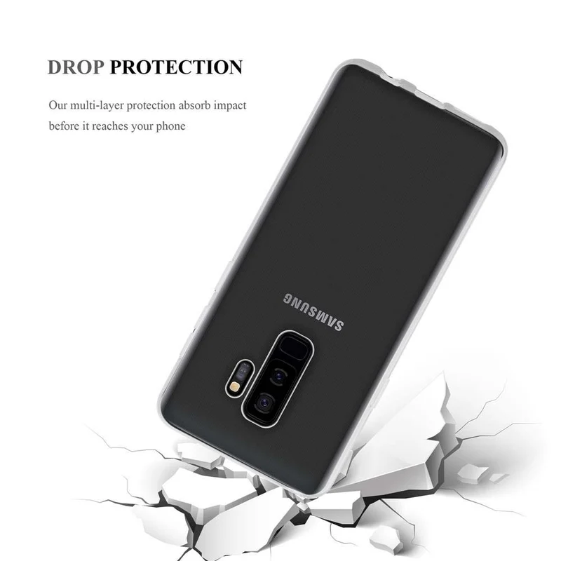 Cadorabo Hülle kompatibel mit Samsung Galaxy S9 PLUS Schutzhülle aus flexiblem TPU Silikon