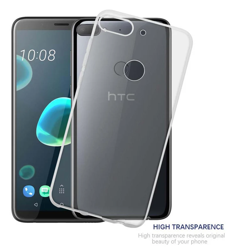 Cadorabo Hülle kompatibel mit HTC Desire 12 PLUS Schutzhülle aus flexiblem TPU Silikon
