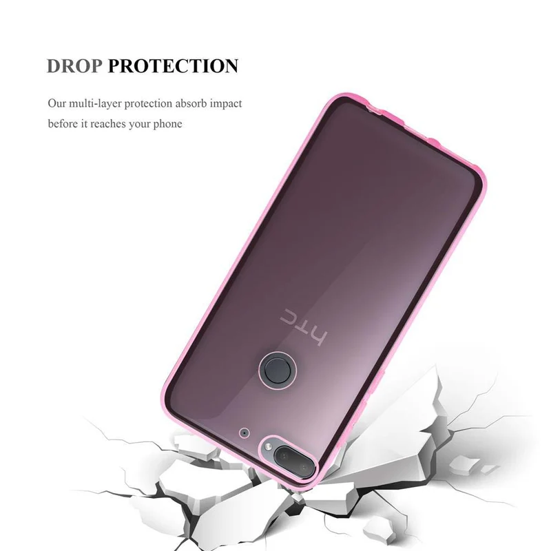 Cadorabo Hülle kompatibel mit HTC Desire 12 PLUS Schutzhülle aus flexiblem TPU Silikon