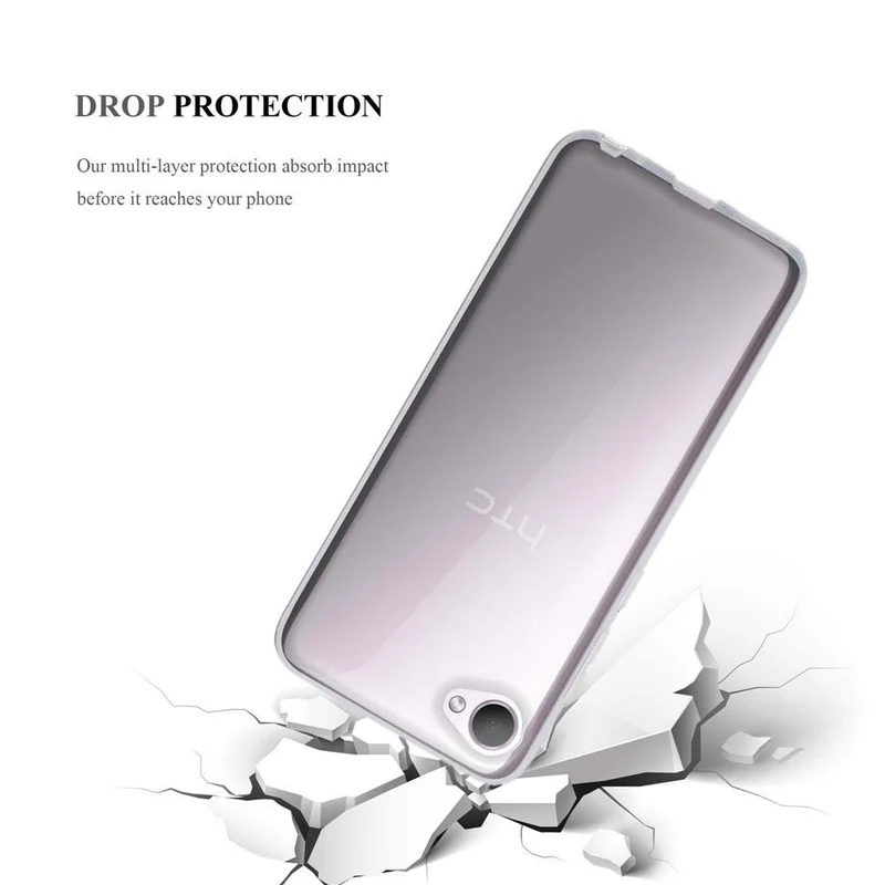 Cadorabo Hülle kompatibel mit HTC Desire 12 Schutzhülle aus flexiblem TPU Silikon