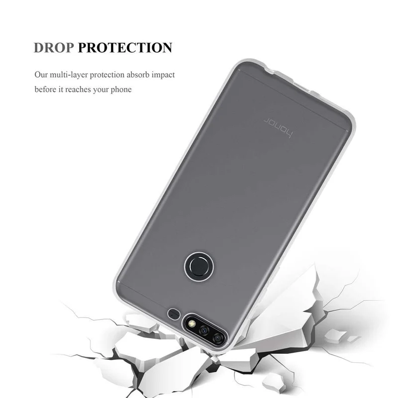 Cadorabo Hülle kompatibel mit Honor 7C / Huawei Y7 2018 Schutzhülle aus flexiblem TPU Silikon