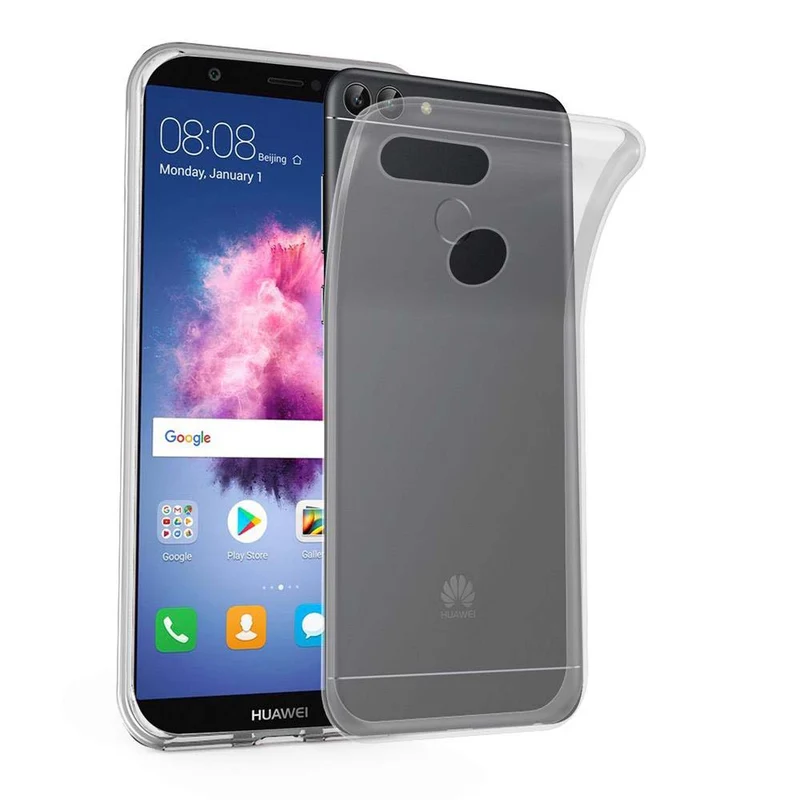 Cadorabo Hülle kompatibel mit Huawei P SMART 2018 / Enjoy 7S Schutzhülle aus flexiblem TPU Silikon