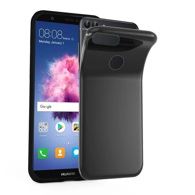 Cadorabo Hülle kompatibel mit Huawei P SMART 2018 / Enjoy 7S Schutzhülle aus flexiblem TPU Silikon
