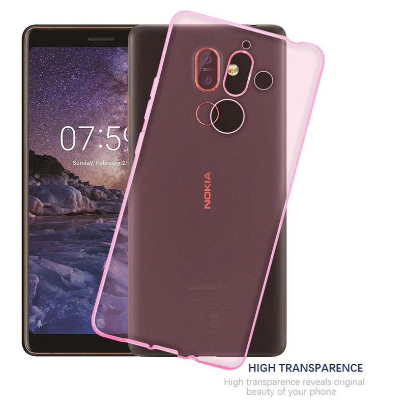 Cadorabo Hülle kompatibel mit Nokia 7 PLUS Schutzhülle aus flexiblem TPU Silikon