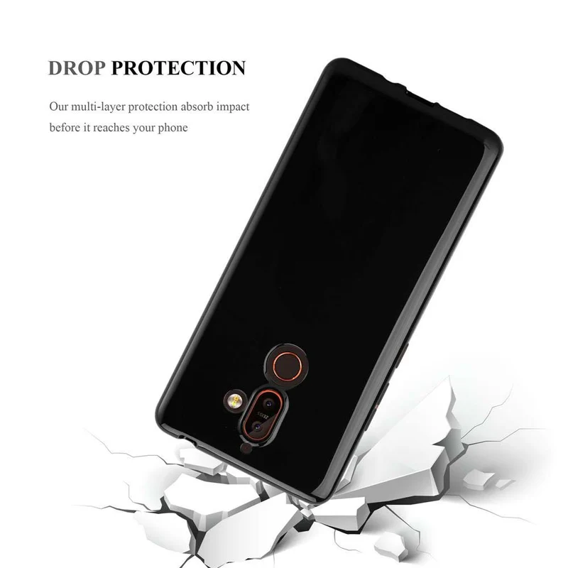 Cadorabo Hülle kompatibel mit Nokia 7 PLUS Schutzhülle aus flexiblem TPU Silikon