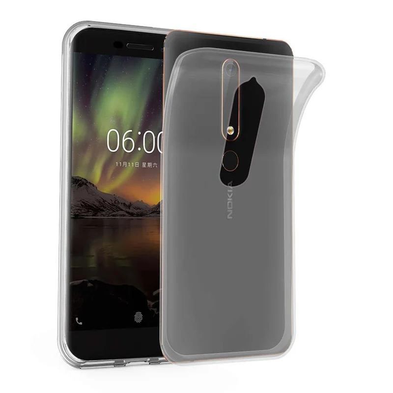 Cadorabo Hülle kompatibel mit Nokia 6,1 Schutzhülle aus flexiblem TPU Silikon