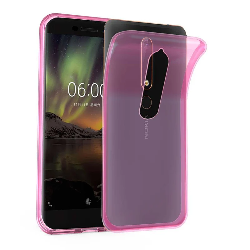 Cadorabo Hülle kompatibel mit Nokia 6,1 Schutzhülle aus flexiblem TPU Silikon