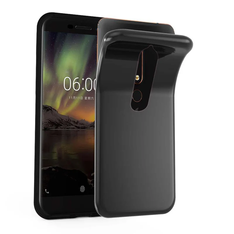 Cadorabo Hülle kompatibel mit Nokia 6,1 Schutzhülle aus flexiblem TPU Silikon