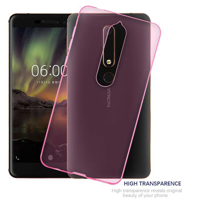 Cadorabo Hülle kompatibel mit Nokia 6,1 Schutzhülle aus flexiblem TPU Silikon