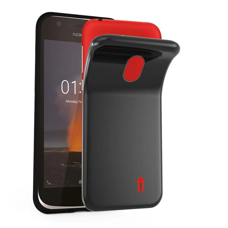 Cadorabo Hülle kompatibel mit Nokia 1 2018 Schutzhülle aus flexiblem TPU Silikon