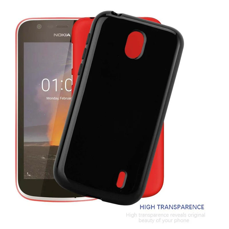 Cadorabo Hülle kompatibel mit Nokia 1 2018 Schutzhülle aus flexiblem TPU Silikon