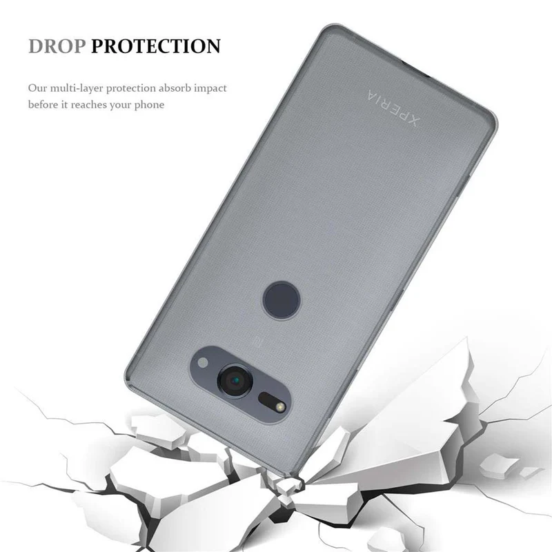 Cadorabo Hülle kompatibel mit Sony Xperia XZ2 COMPACT Schutzhülle aus flexiblem TPU Silikon