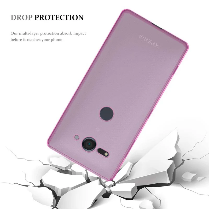 Cadorabo Hülle kompatibel mit Sony Xperia XZ2 COMPACT Schutzhülle aus flexiblem TPU Silikon
