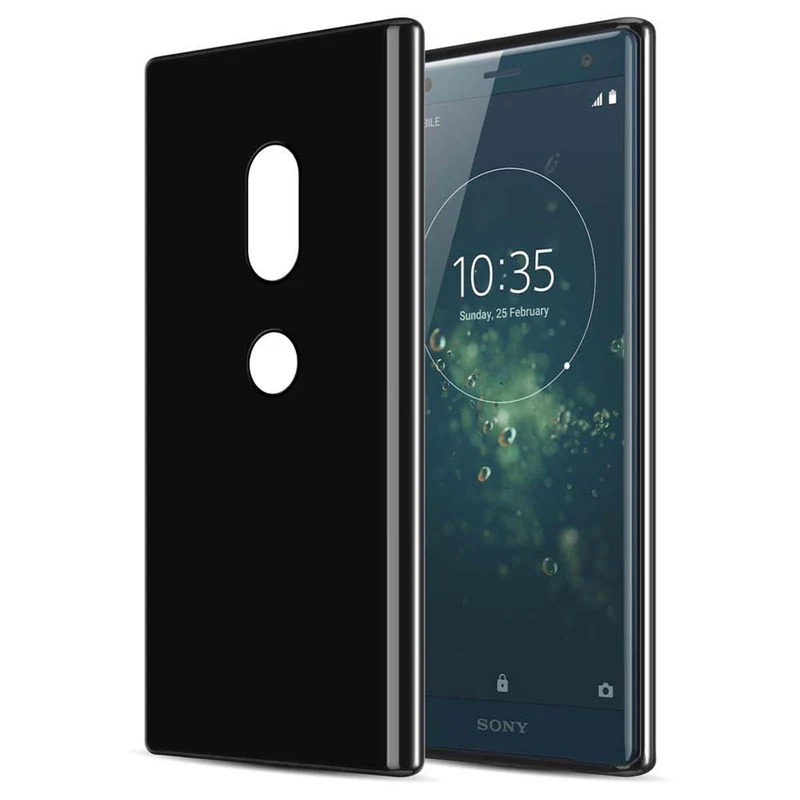 Cadorabo Hülle kompatibel mit Sony Xperia XZ2 Schutzhülle aus flexiblem TPU Silikon